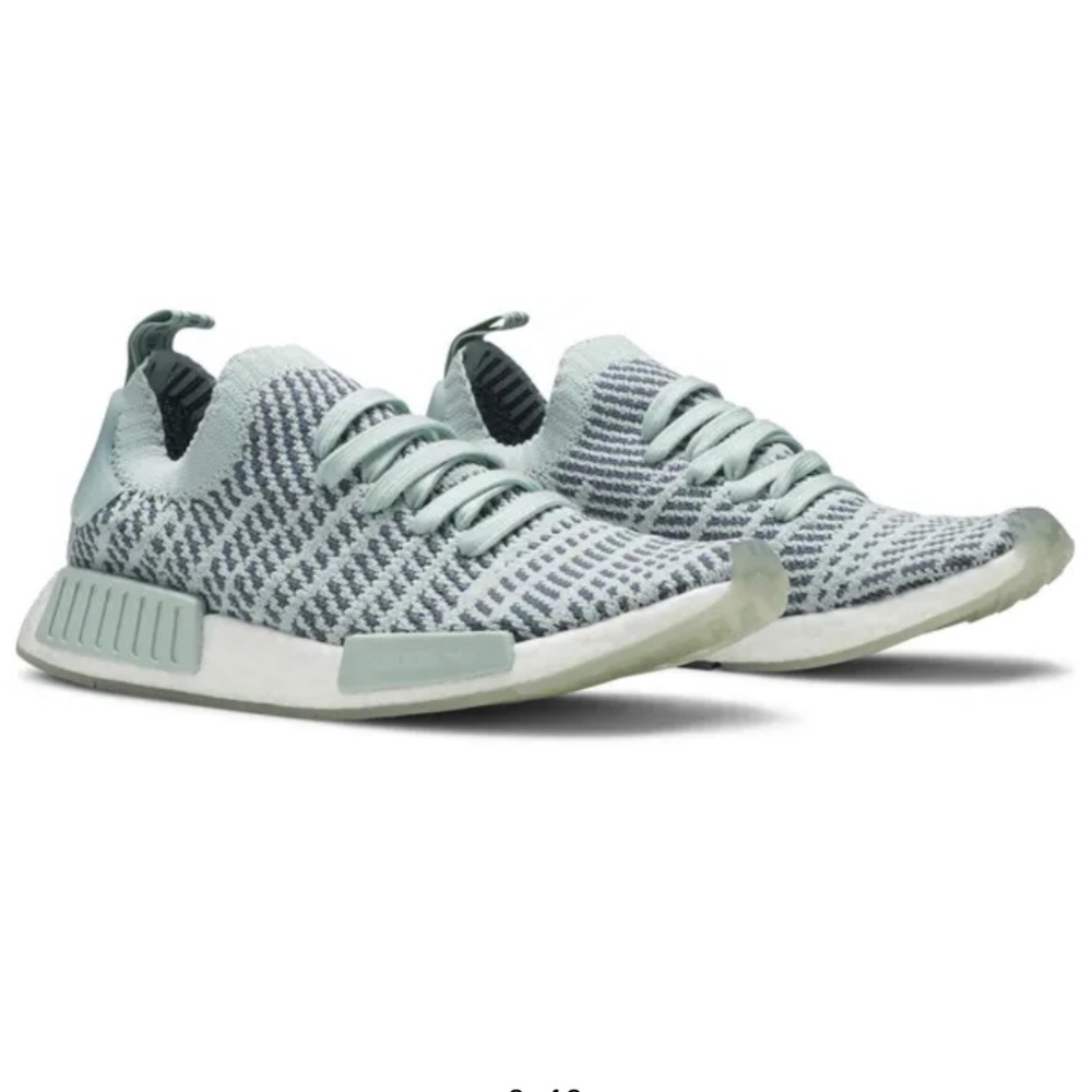 adidas Aqua Knit Sneakers Teal Blue Womens Size 8 - Picture 14 of 16